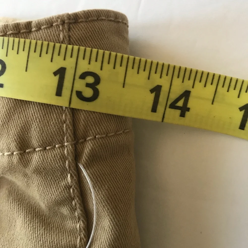GAP Kids Uniform Chino Pants Khaki size 10 Unisex Design Button Cinch Adj. Waist